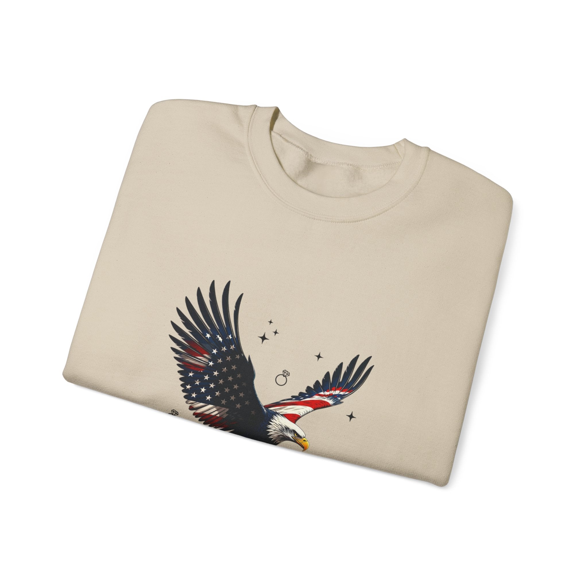Soaring Eagle Crewneck Sweatshirt | Vintage Graphic, Retro Tattoo Style