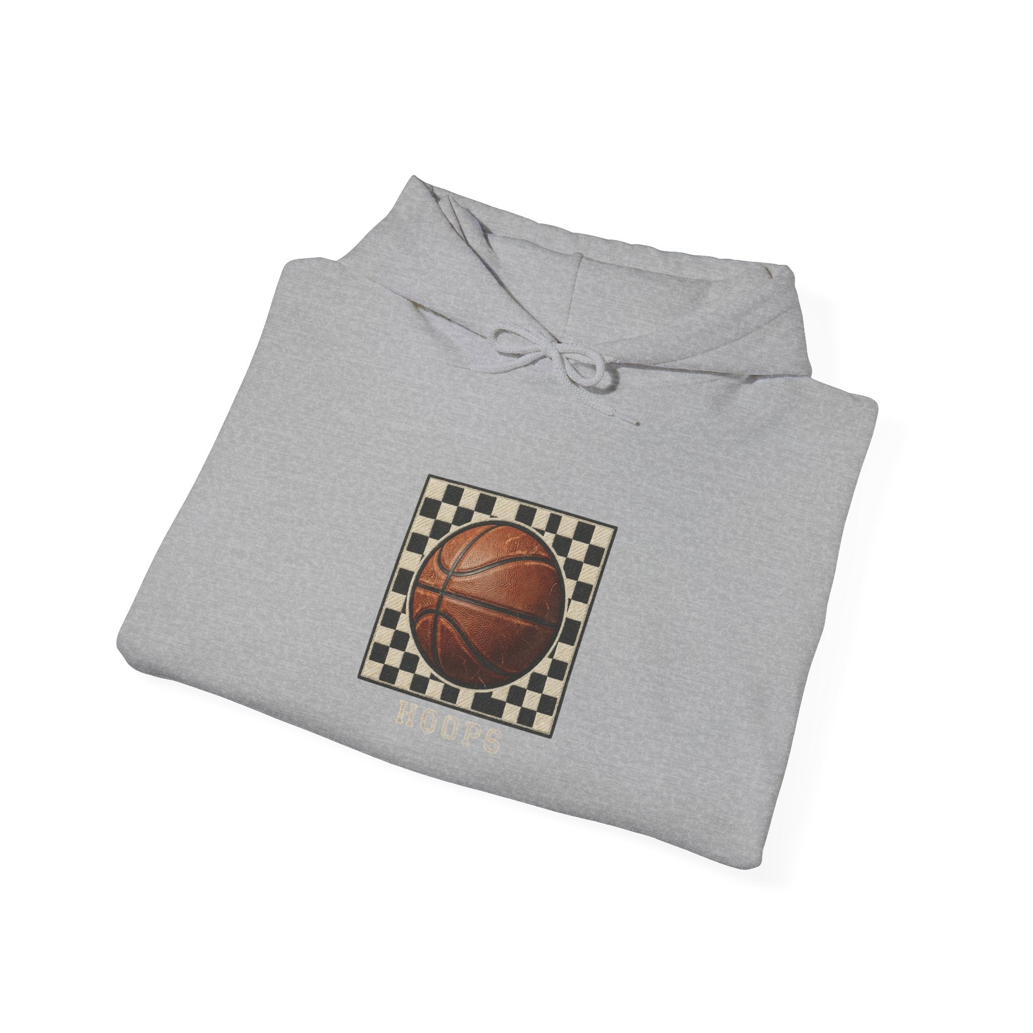 Hoops Vintage Basketball Hoodie | Western Typography, State Pride