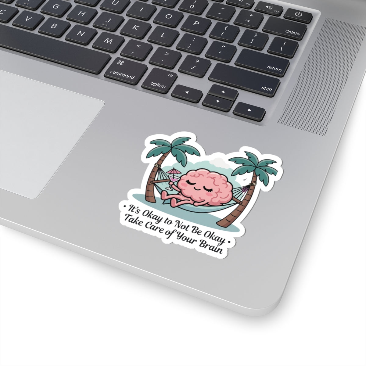 Take Care of Your Brain Kiss-Cut Sticker | Father's Day mental health, dad humor