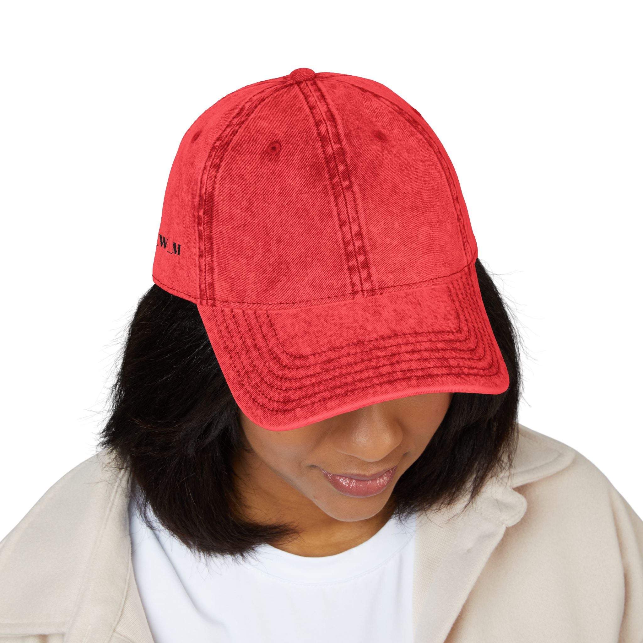 Vintage Embroidered Cap – Washed Red Baseball Hat