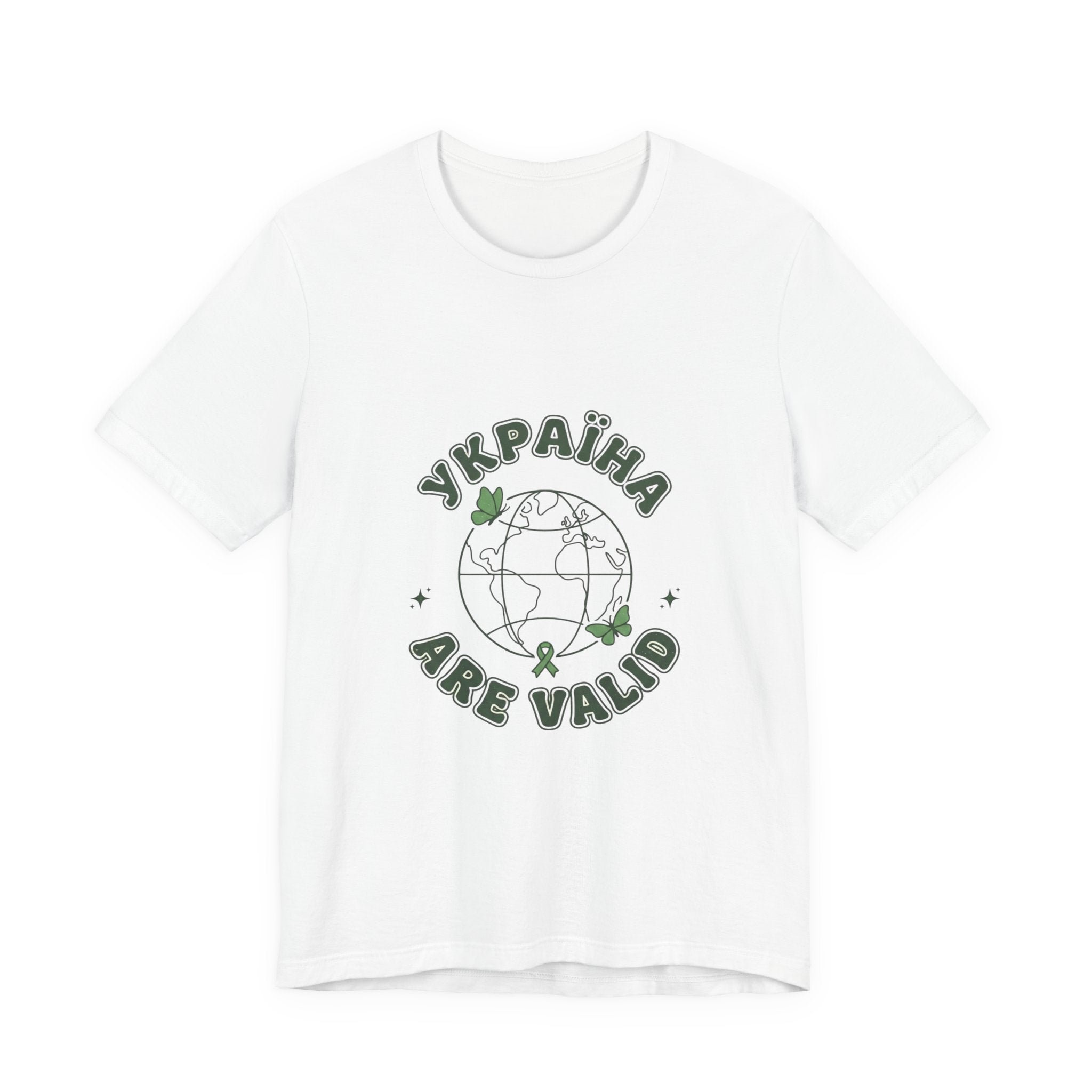 Mental Health Awareness Globe Tee | Green Ribbon, Retro Typography