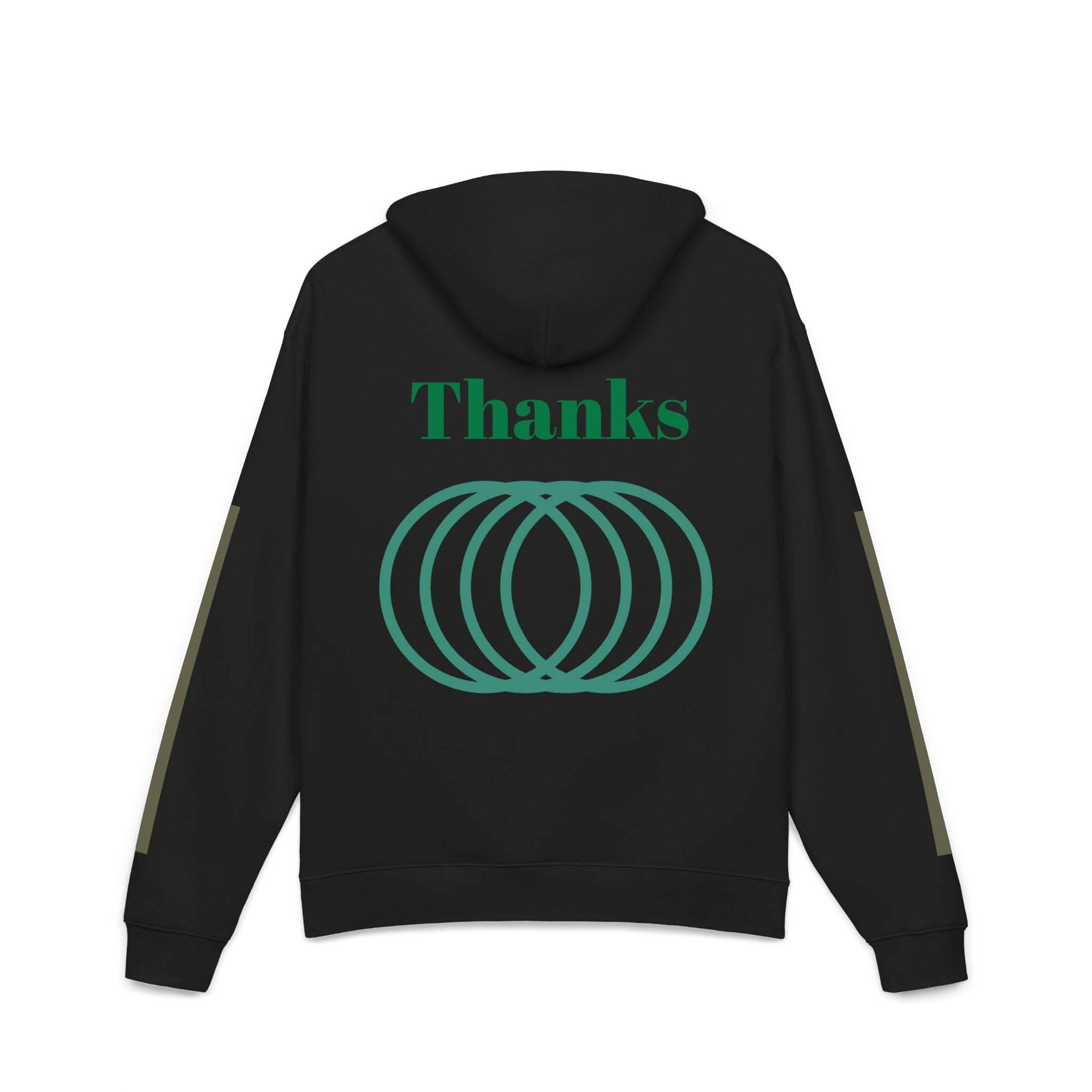 Relaxed Hoodie — Minimal Green Thanks Logo Hoodie