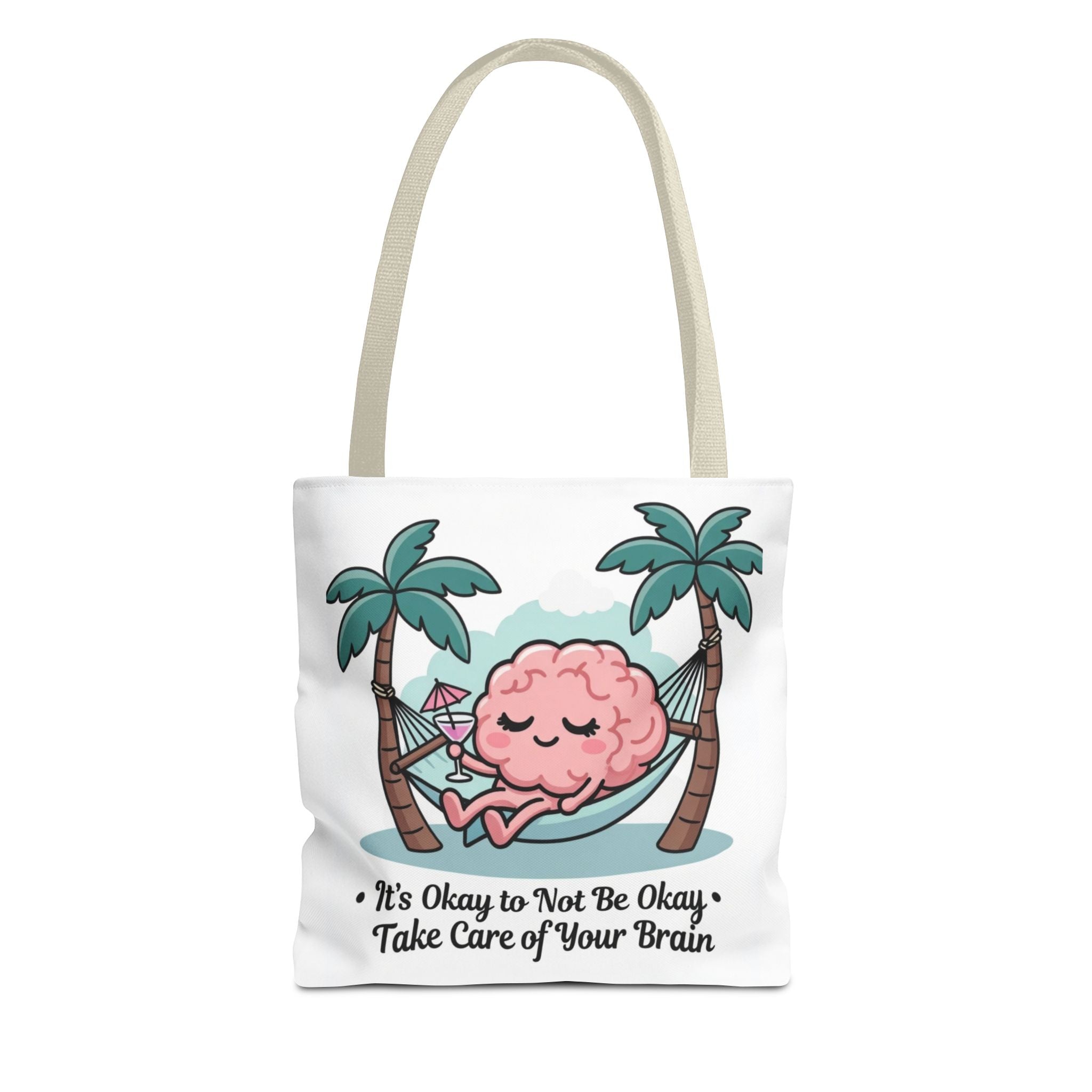 Mental Health Tote Bag - "It’s Okay to Not Be Okay" Brain Hammock Design