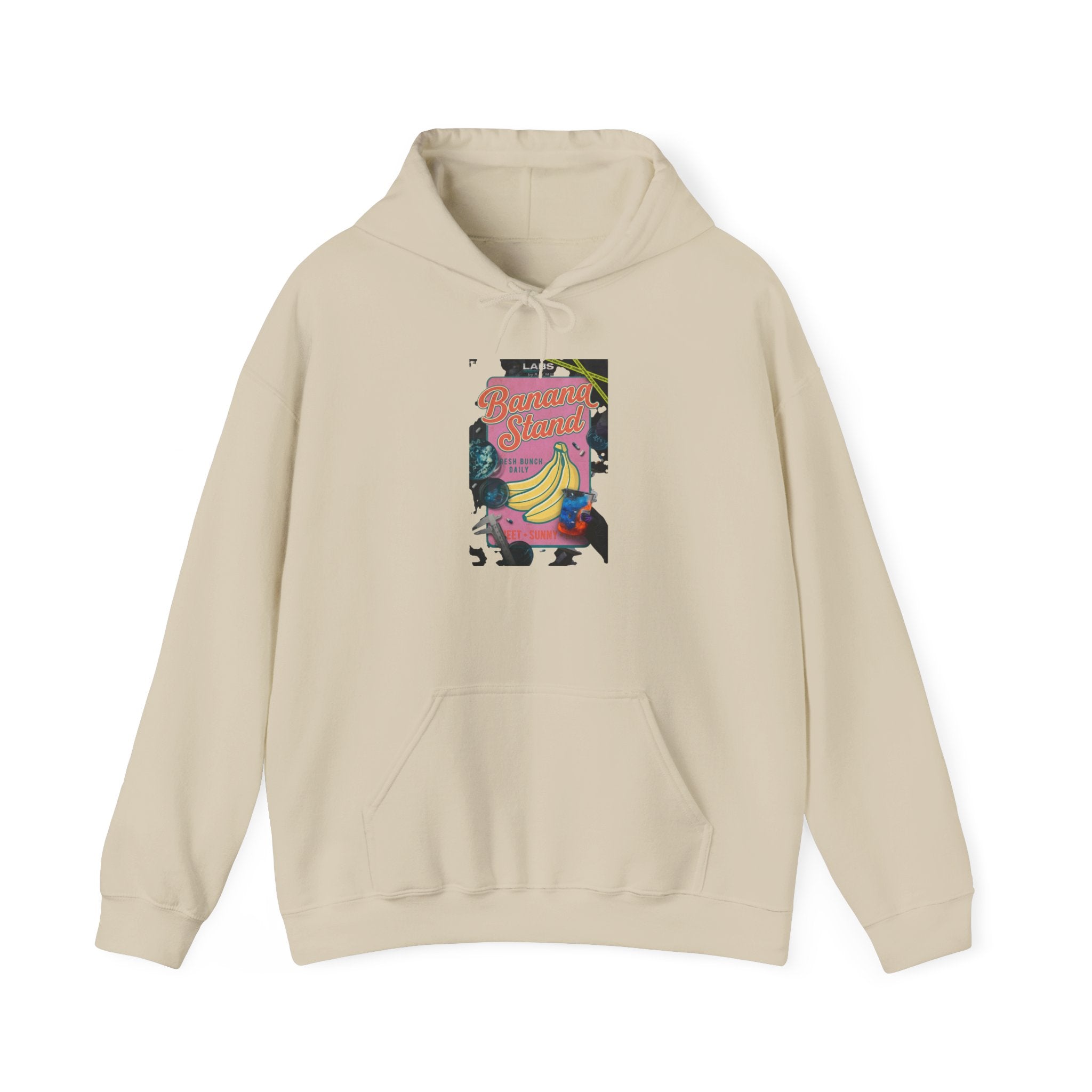 Retro Banana Diner Graphic Hoodie | Vintage Food Graphics, Nostalgic Typography