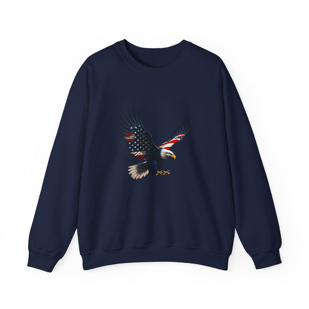Soaring Eagle Crewneck Sweatshirt | Vintage Graphic, Retro Tattoo Style
