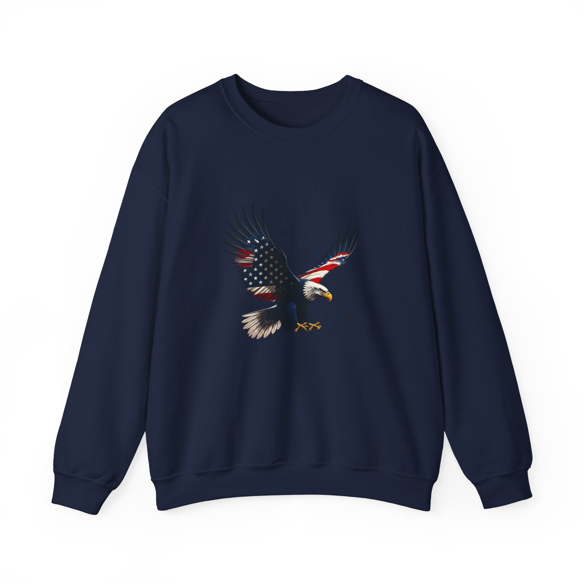 Soaring Eagle Crewneck Sweatshirt | Vintage Graphic, Retro Tattoo Style