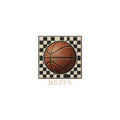 Hoops Sticker | Western Typography, Basketball Pride