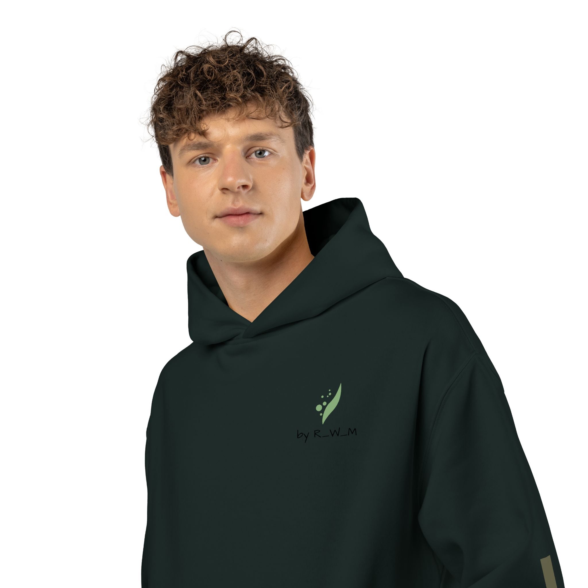Relaxed Hoodie — Minimal Green Thanks Logo Hoodie